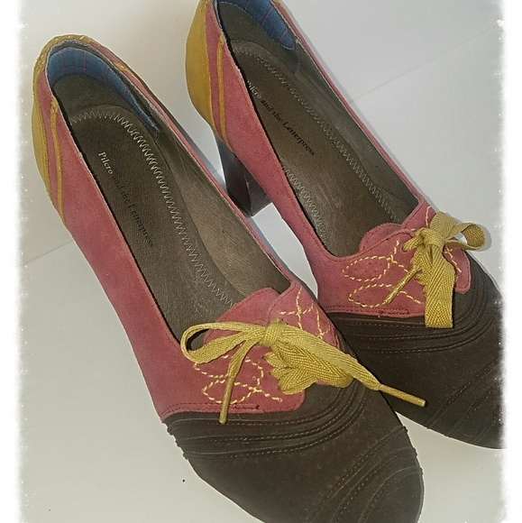 FINAL $ Pilcro and the Letterpress Colorblock Heel - Picture 3 of 6